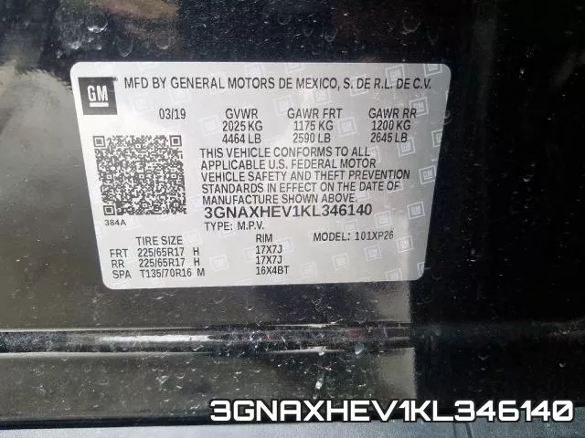3GNAXHEV1KL346140 фото 2