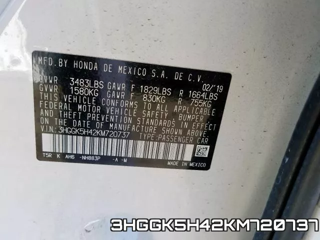 3HGGK5H42KM720737 фото 2