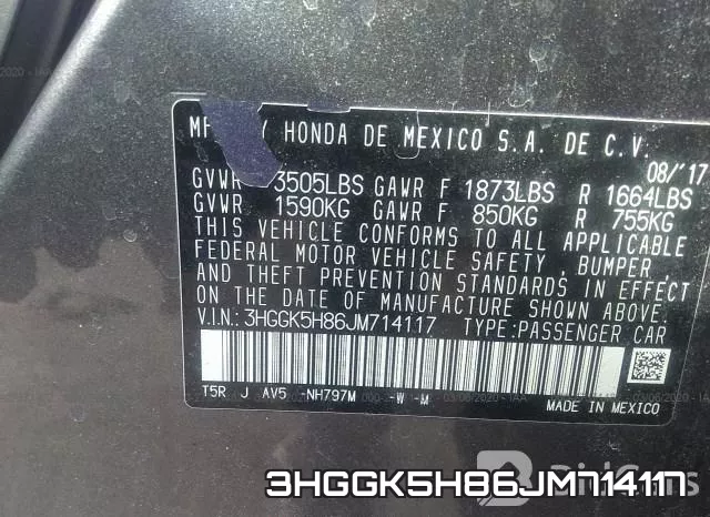 3HGGK5H86JM714117 фото 10