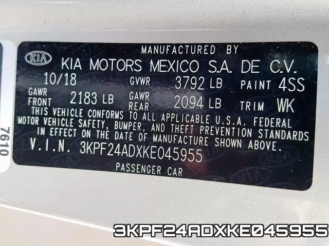 3KPF24ADXKE045955 фото 2