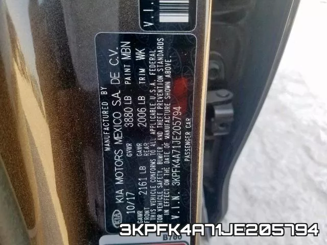 3KPFK4A71JE205794 фото 2