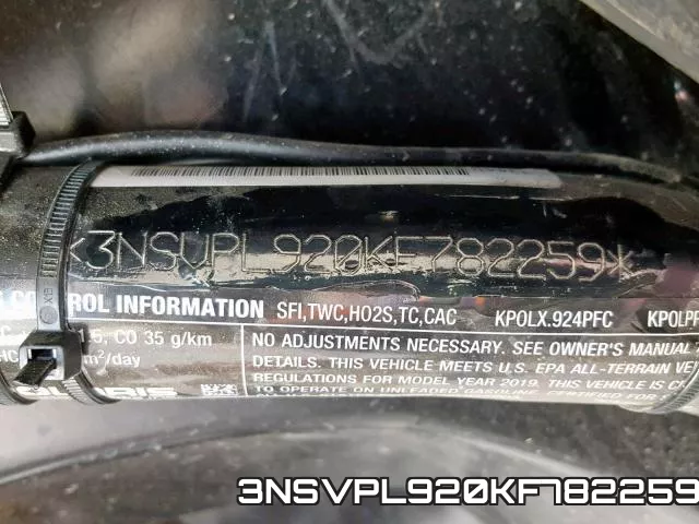 3NSVPL920KF782259 фото 2