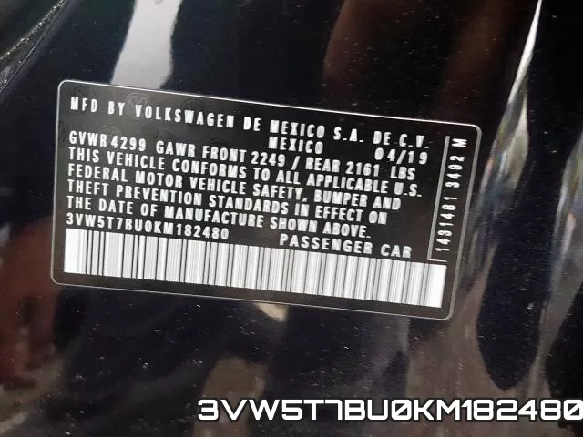 3VW5T7BU0KM182480 фото 2