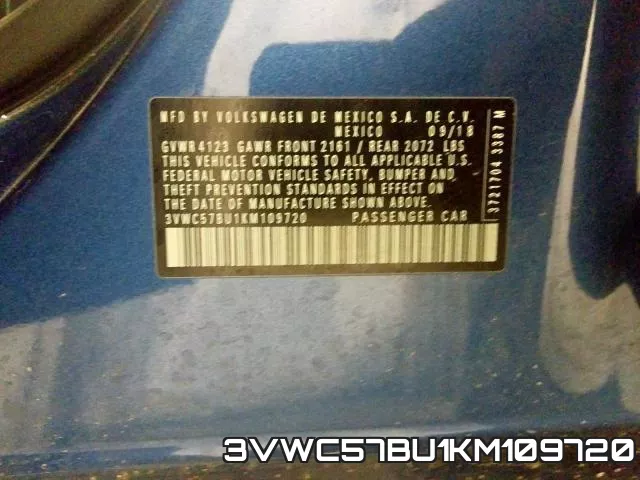 3VWC57BU1KM109720 фото 2