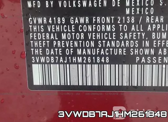 3VWDB7AJ1HM261848 фото 10