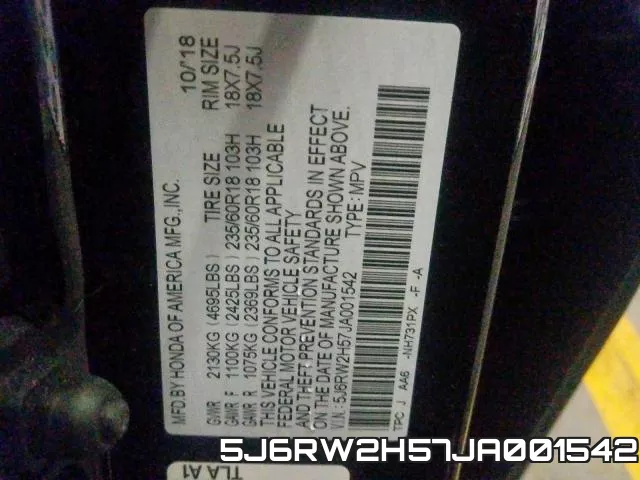5J6RW2H57JA001542 фото 2