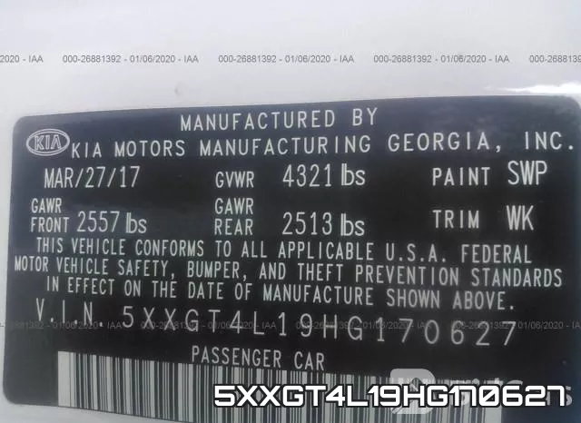 5XXGT4L19HG170627 фото 10