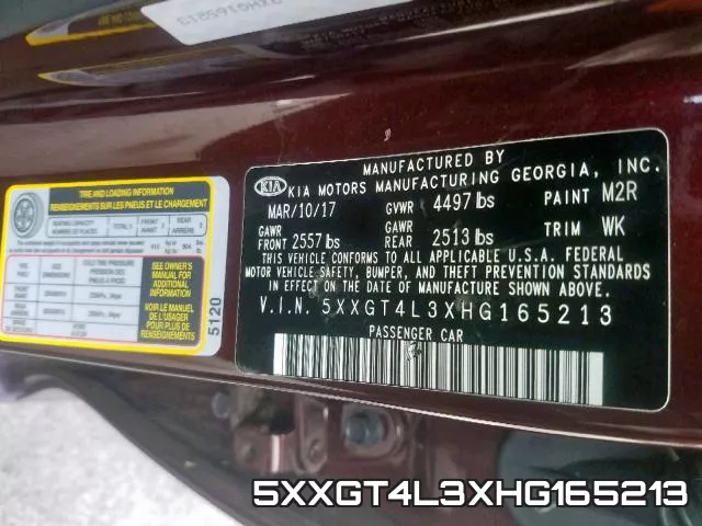 5XXGT4L3XHG165213 фото 2