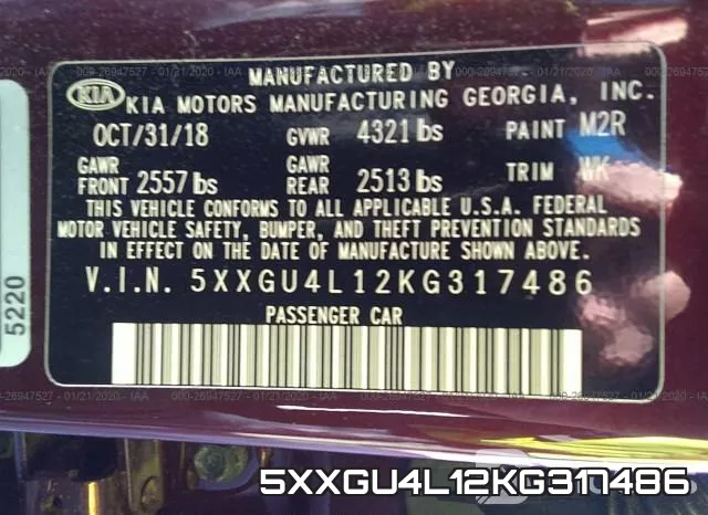 5XXGU4L12KG317486 фото 10