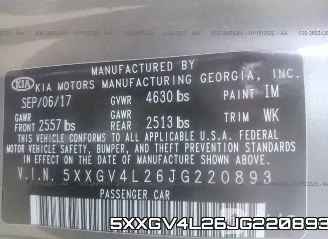 5XXGV4L26JG220893 фото 10