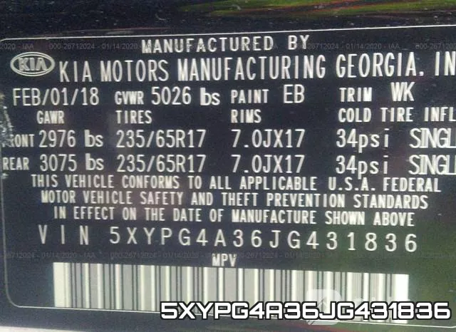 5XYPG4A36JG431836 фото 10
