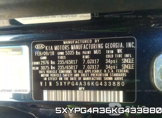 5XYPG4A36KG433880 фото 10