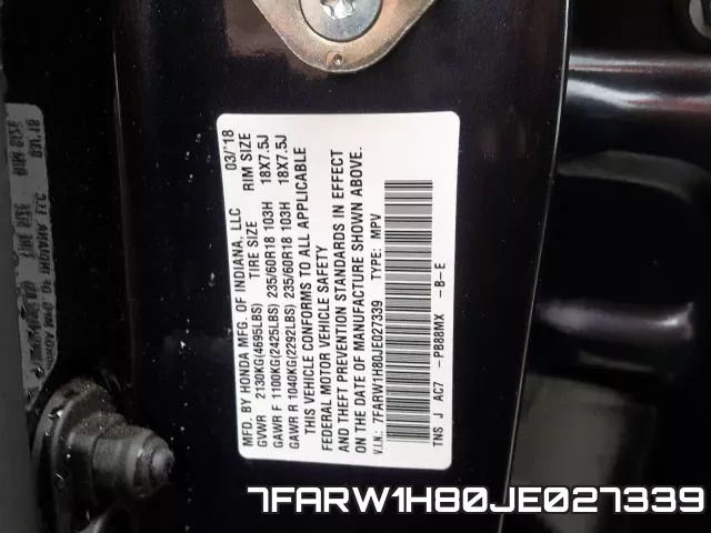 7FARW1H80JE027339 фото 2