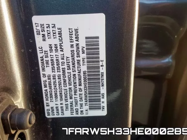 7FARW5H33HE000285 фото 2
