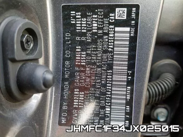 JHMFC1F34JX025015 фото 2