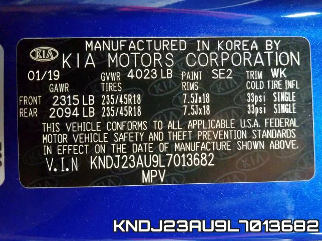 KNDJ23AU9L7013682 фото 2