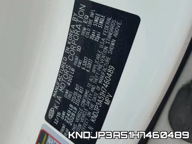 KNDJP3A51H7460489 фото 2