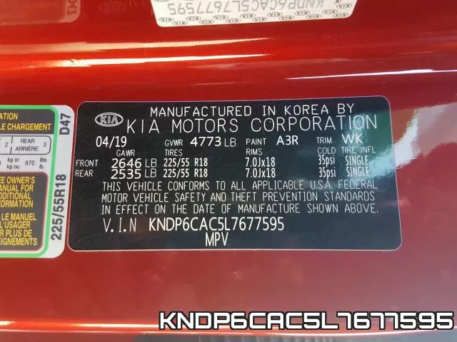 KNDP6CAC5L7677595 фото 2