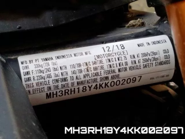 MH3RH18Y4KK002097 фото 2
