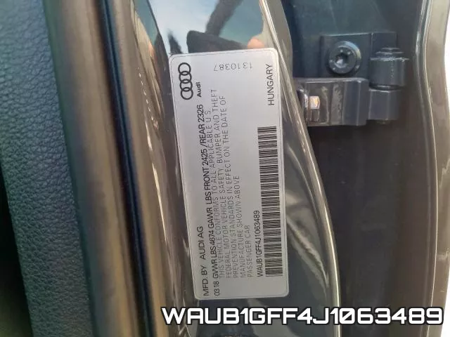 WAUB1GFF4J1063489 фото 2