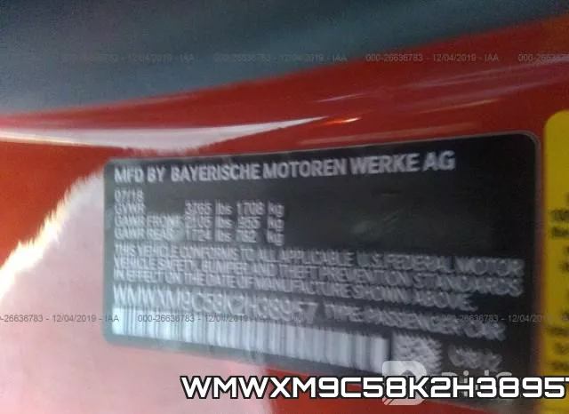 WMWXM9C58K2H38957 фото 10