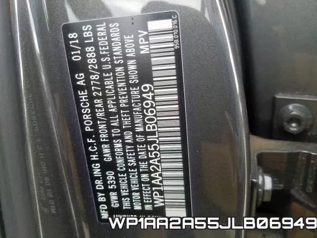 WP1AA2A55JLB06949 фото 2