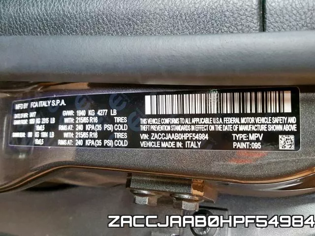 ZACCJAAB0HPF54984 фото 2