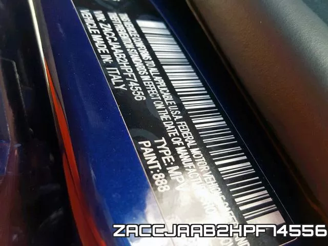 ZACCJAAB2HPF74556 фото 2