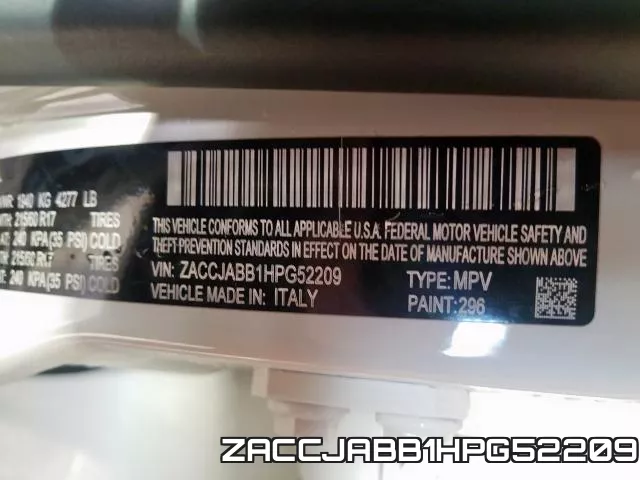 ZACCJABB1HPG52209 фото 2