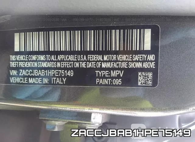 ZACCJBAB1HPE75149 фото 10