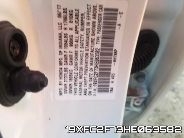 19XFC2F73HE063582 фото 2