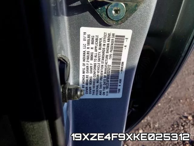 19XZE4F9XKE025312 фото 2