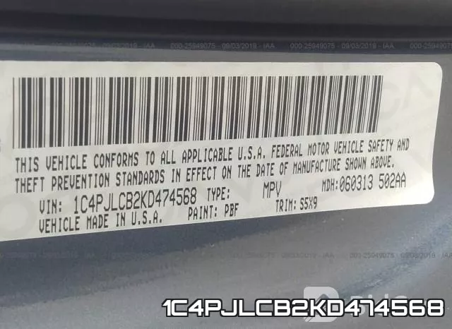 1C4PJLCB2KD474568 фото 10