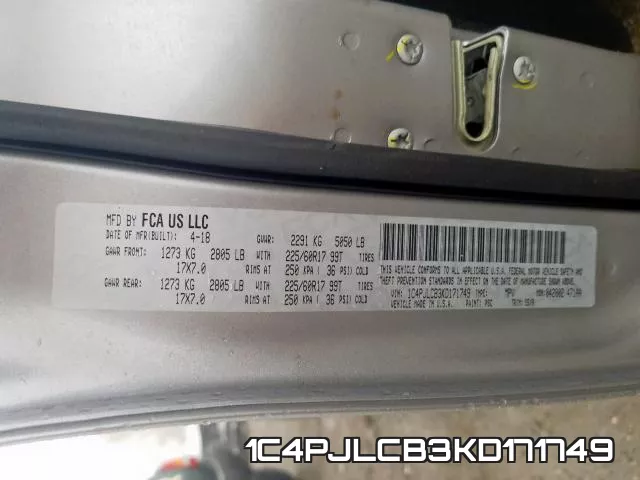 1C4PJLCB3KD171749 фото 2