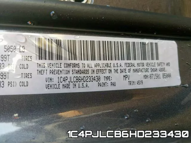 1C4PJLCB6HD233430 фото 2