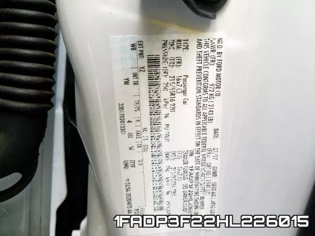 1FADP3F22HL226015 фото 2