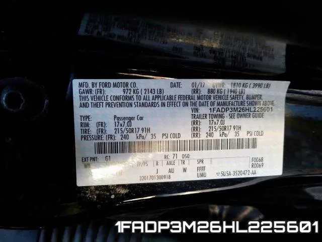 1FADP3M26HL225601 фото 2
