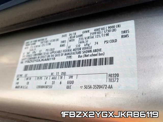 1FBZX2YGXJKA86119 фото 2