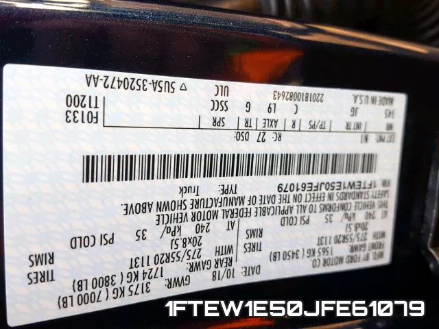 1FTEW1E50JFE61079 фото 2
