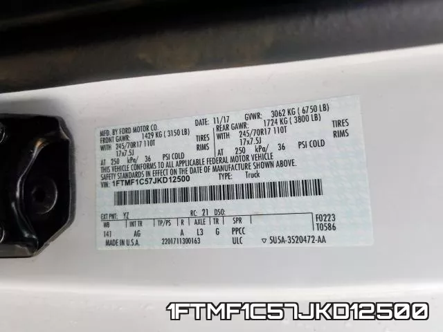 1FTMF1C57JKD12500 фото 2