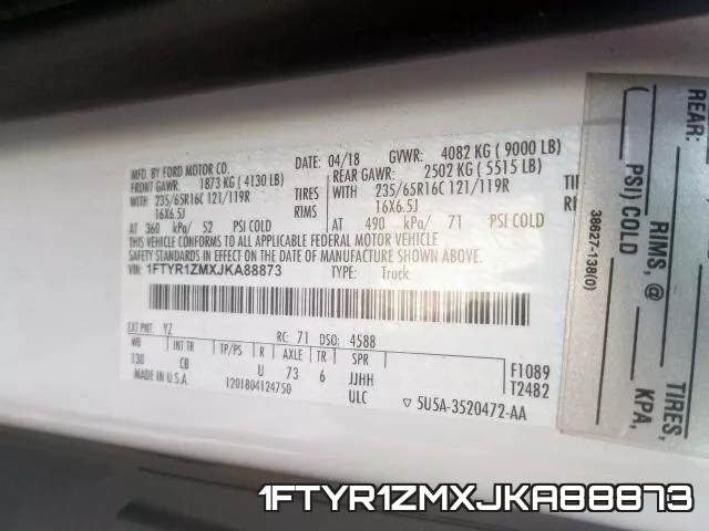 1FTYR1ZMXJKA88873 фото 2