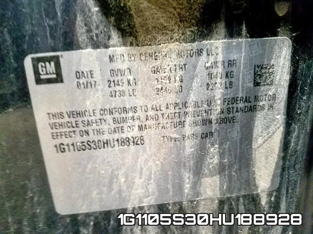 1G1105S30HU188928 фото 2