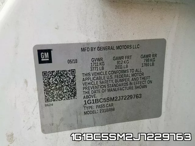 1G1BC5SM2J7229763 фото 2