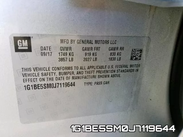 1G1BE5SM0J7119644 фото 2