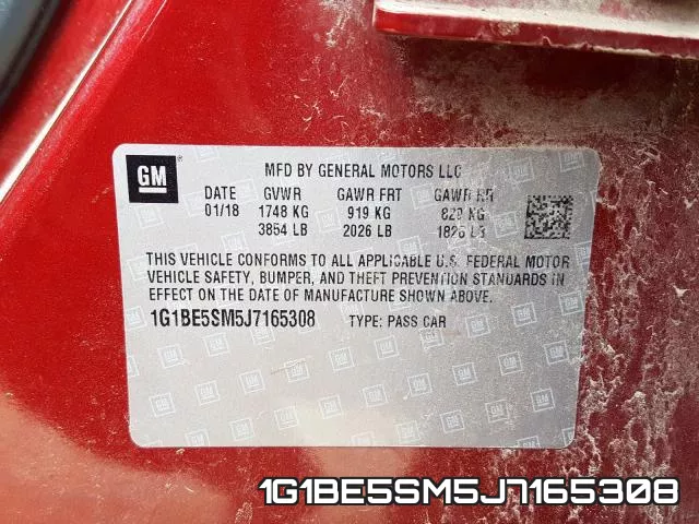 1G1BE5SM5J7165308 фото 2