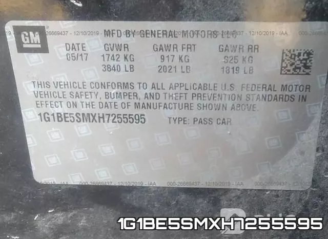 1G1BE5SMXH7255595 фото 10