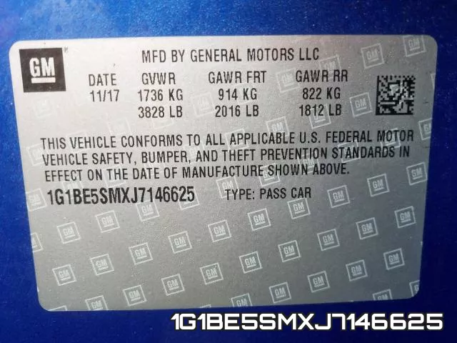 1G1BE5SMXJ7146625 фото 2