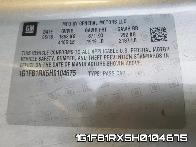 1G1FB1RX5H0104675 фото 2