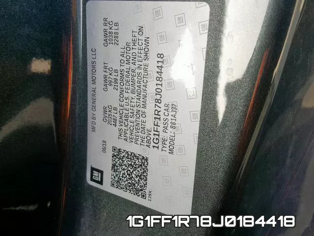 1G1FF1R78J0184418 фото 2