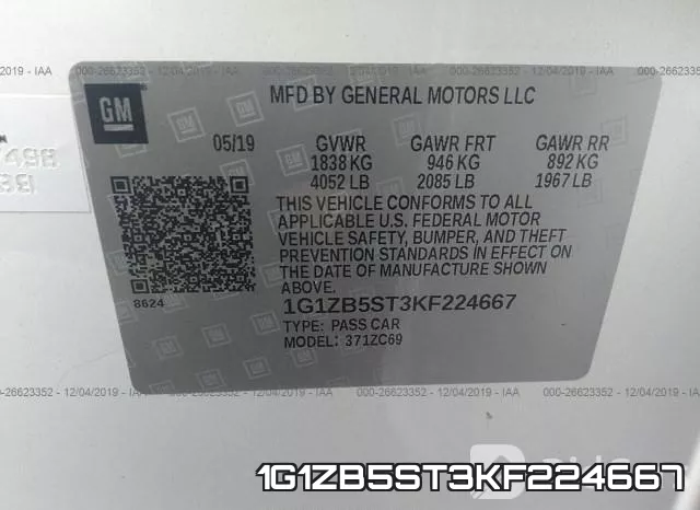 1G1ZB5ST3KF224667 фото 8
